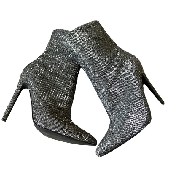 Steve Madden Wifey Glitter Rhinestone Booties Women’s Size 6.5 EUC - Picture 3 of 9